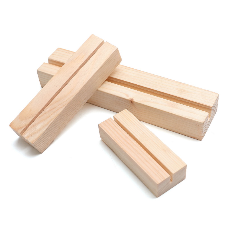 Porte-carte en bois bloc de bois porte-carte de fête de mariage support bureau Menu Photo Clips