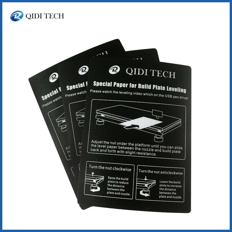 Papeles de nivelación QIDI TECHNOLOGY para impresora 3D QIDI (tres piezas)