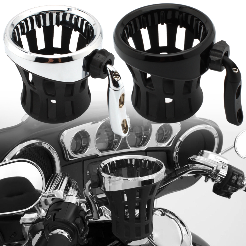 Motorcycle Handlebar Mounted Drink Cup Driver Drink Cup Holder For Harley Road King Electra Glide Sportster Dyna Softail 1996-UP