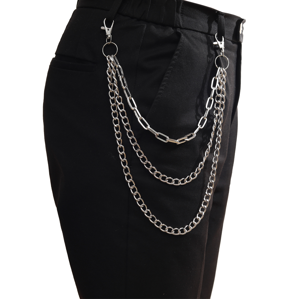 Punk Chain On The Jeans Pants Women Men Keychain Chains For Pants Hipster Clothing Accessories