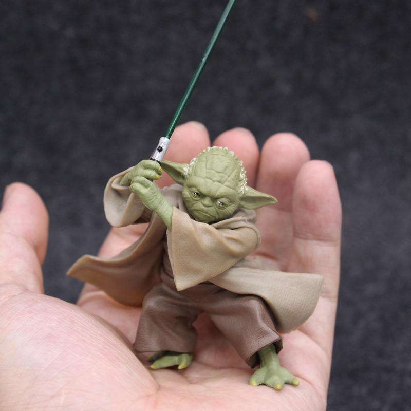 Star War Mandalorian Master YODA con espada figura de acción Juguetes