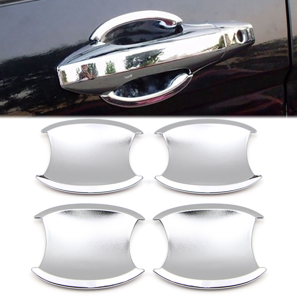 Zewnętrzna osłona klamki drzwi do Honda CR-V CRV 2007-2011 chrom/włókno węglowe styl listwy wykończeniowej stylizacja 4 szt.