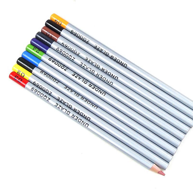 Arte cerâmica sob-esmalte lápis de cor diy pintura cor elemento ferramenta pintado à mão esmalte em pó caneta