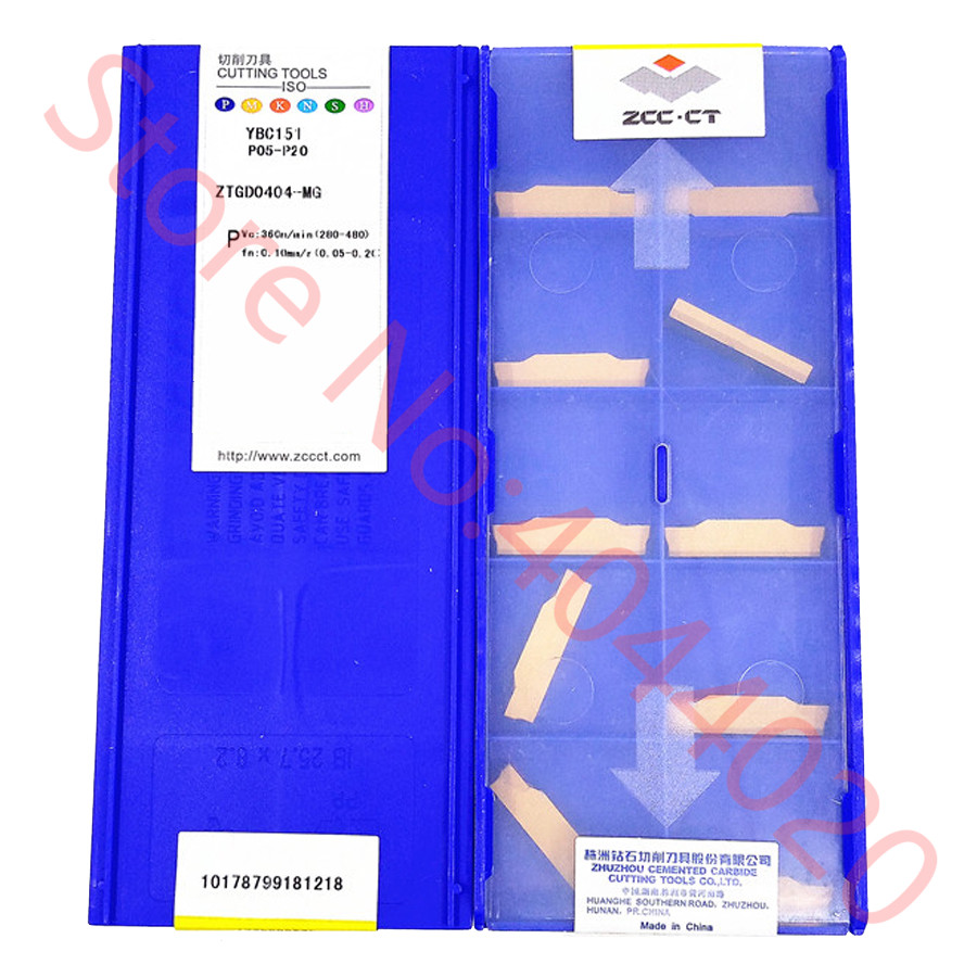 ZCC.CT ZTFD0303 ZTGD0404 ZTHD0504 ZTKD0608-MG YBC151 YBG205 YB9320 Inserção de carboneto ZTKD Inserção de ranhura