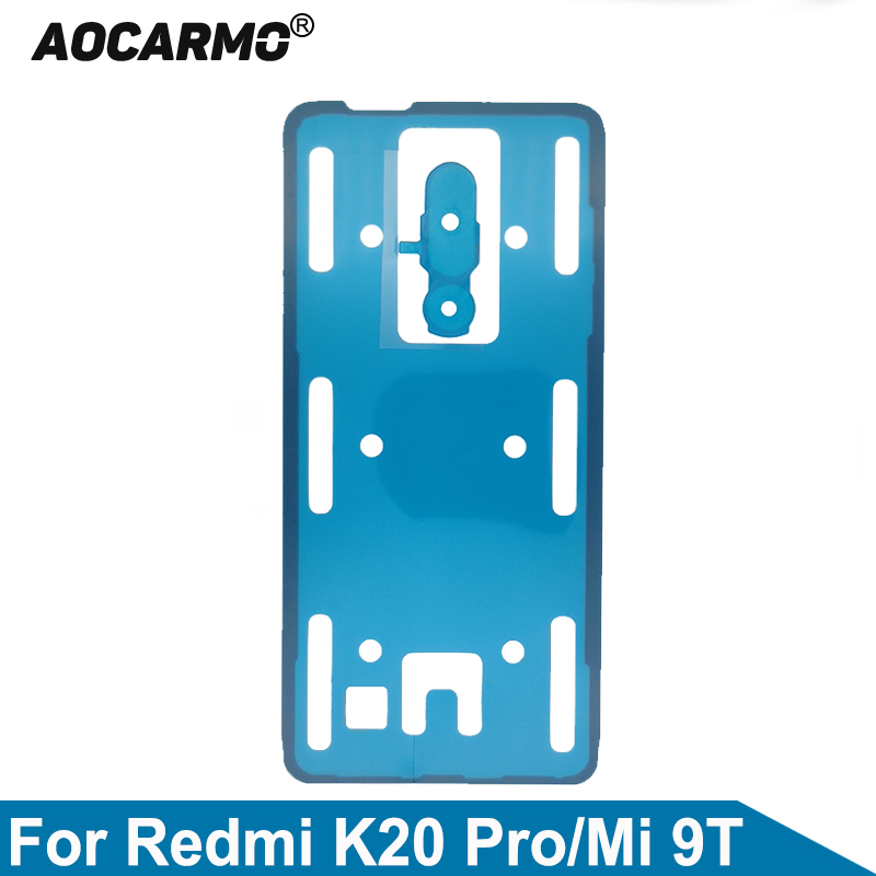Aocarmo pour Redmi K20 Mi 9T Pro couverture arrière adhésif boîtier arrière bande arrière caméra autocollant