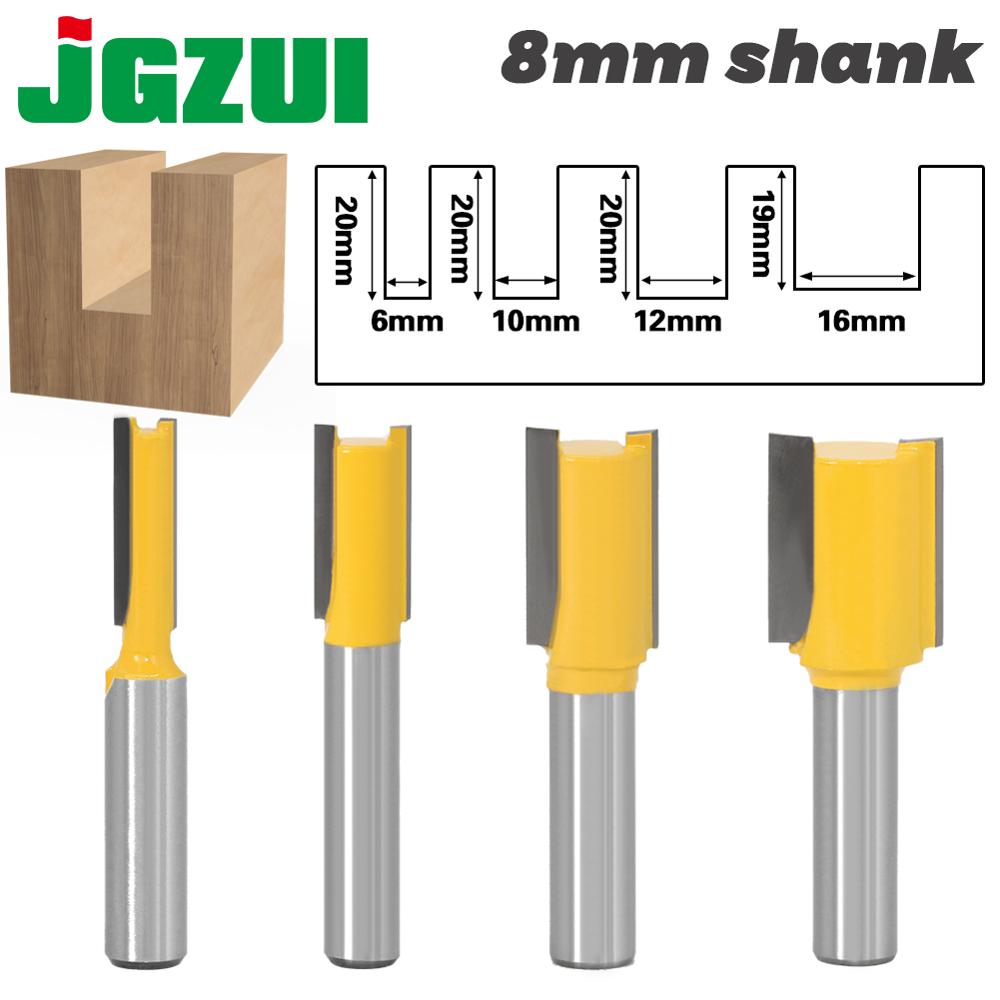 4 sztuk prosto/Dado frez-3/8 "W x20" H -8 "Shank nóż do drewna wolframu frez węglikowy frez narzędzia stolarskie
