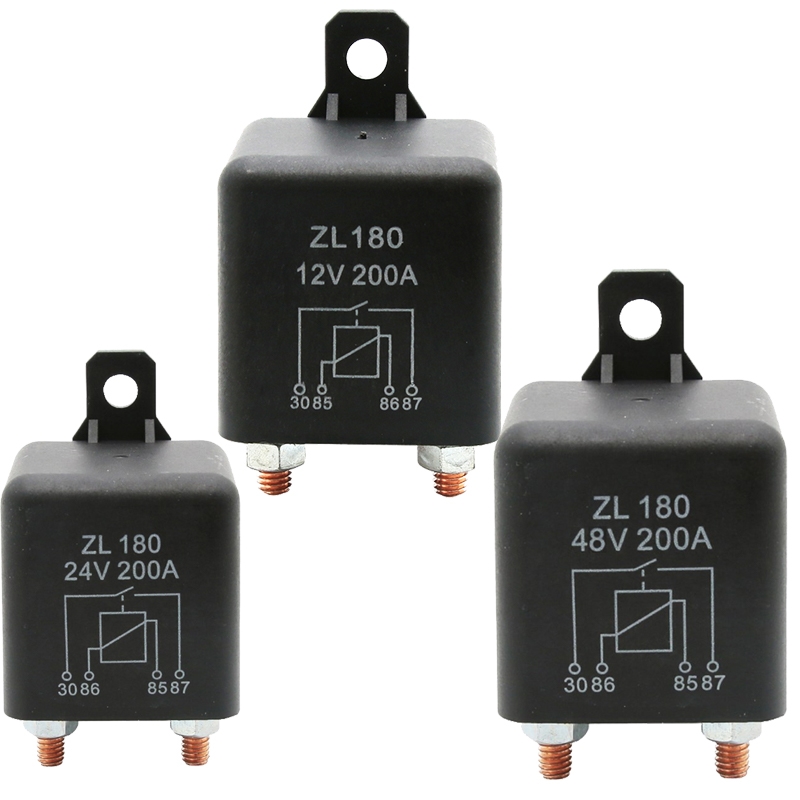 ZL180 Car Truck Motor Starter Heavy Duty Split Charge 4 Pin Relay 200A 12V 24 48V1 order