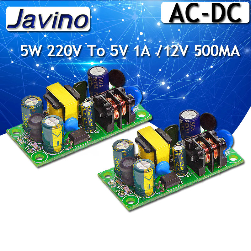 AC-DC 5V1A Moduł zasilacza impulsowego izolacji Moduł obniżający napięcie 220V do 5V 1A /12V 0.5A Grupa Moc 5V 5W Płyta zasilająca