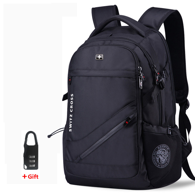 Mochila Swiss Men's Anti-Theft Backpack with USB Port, Waterproof Laptop Backpack for 15.6" and 17" Notebooks, Business & School