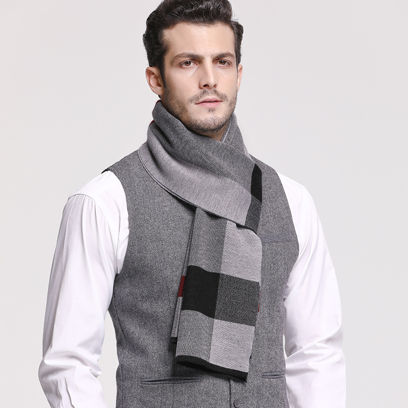 Runmeifa 2022 clássico outono & inverno quente xadrez homem cachecol cashmere lã panamá macio listrado longo cachecol de alta qualidade 40 cores