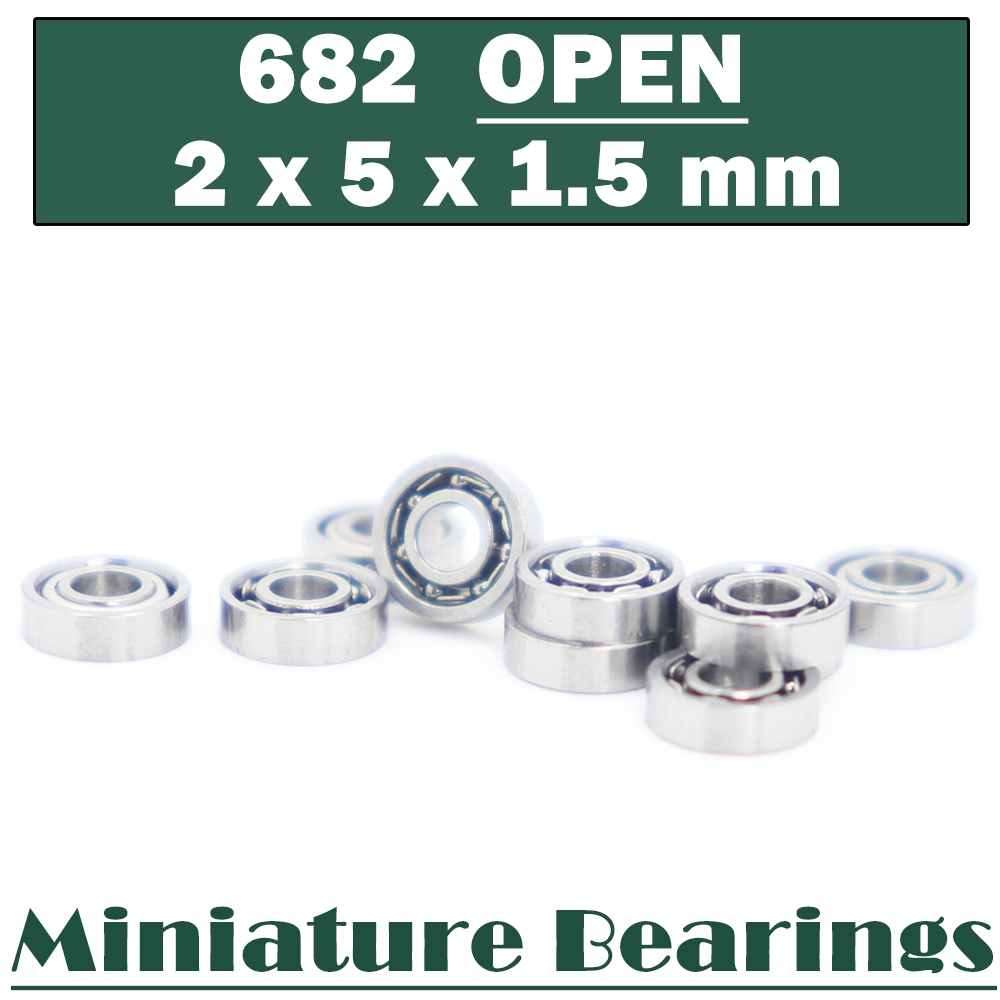 682 OPEN Bearing ( 10 PCS ) 2*5*1.5 mm 618/2 Miniature Radial 682 Ball Bearings 682OP