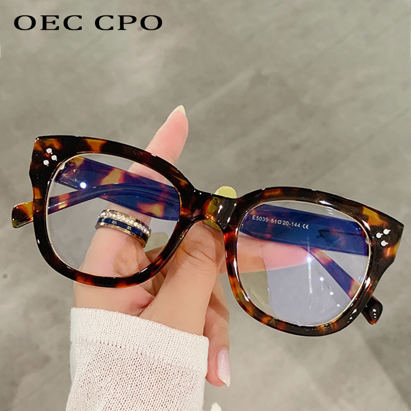 OEC CPO แฟชั่น Optical Square กรอบแว่นตาผู้หญิงผู้ชาย Retro Prescription กรอบแว่นตาล้างเลนส์แว่นตาสุภาพสตรีแว่นตา Unisex