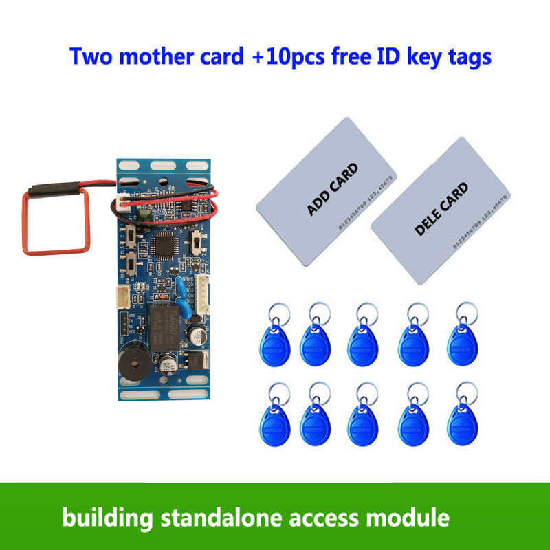 Control de Acceso de puerta integrado, intercomunicador RFID EM/ID, Control de elevación con 2 tarjetas madre de piezas, llave Fob de 10 piezas