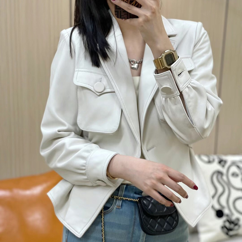 Ropa de mujer jaquetas brancas para as mulheres do sexo feminino blazer casaco senhoras moda estilo solto grande bolso cintura fina rosa cáqui curto veste