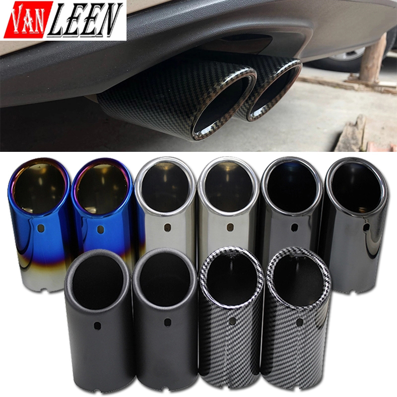 Auto Tubo Di Scarico Marmitta Punta Della Copertura Per Audi A4 B8 A3 8V 8P A1 Q5 A5 Volkswagen VW Passat B7 CC Tiguan Auto-Accessori Per lo styling
