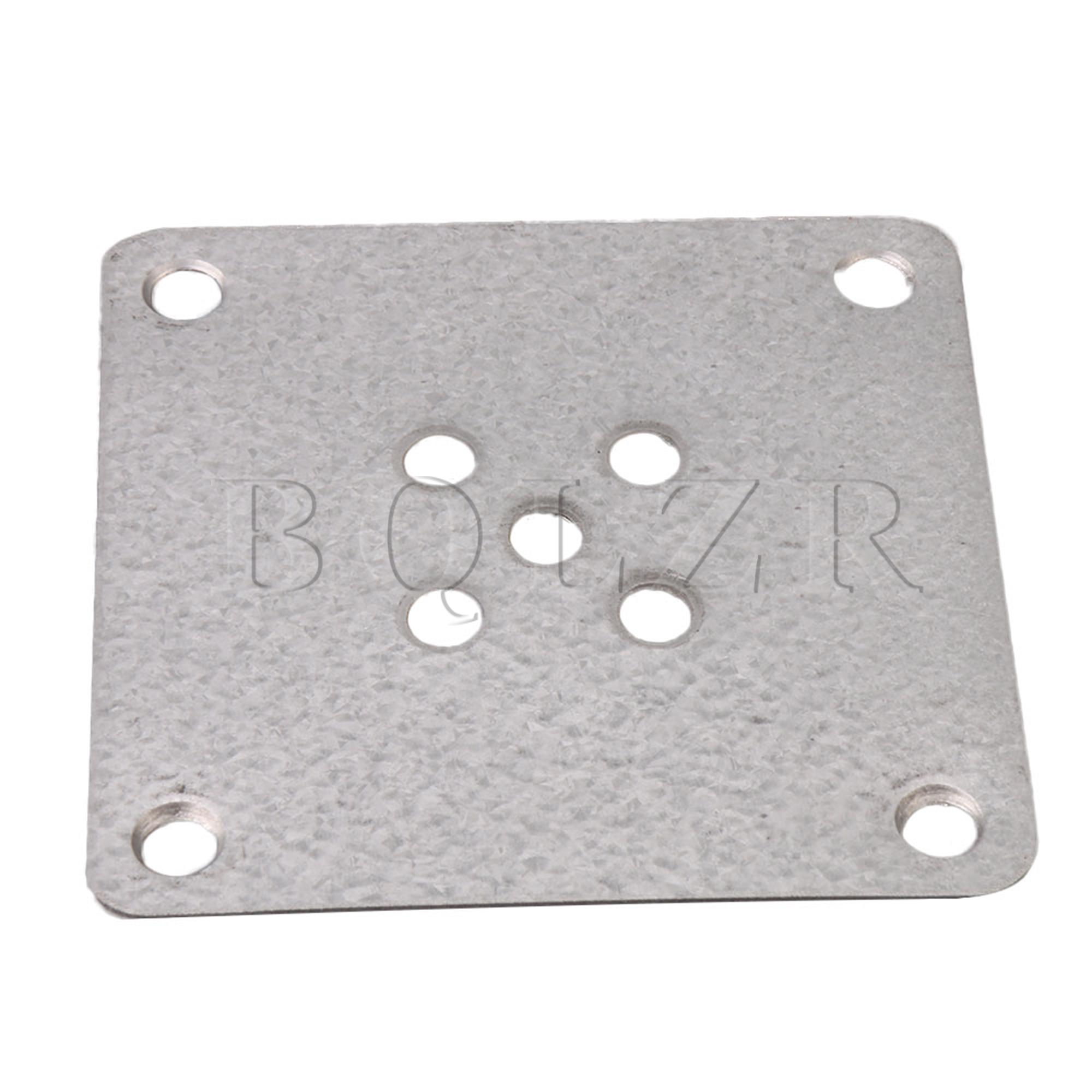 Plaque de fixation carrée en métal pour pieds de meubles, 80x80x1.2mm, 5 trous, support de montage pour table et chaise, 4 pièces