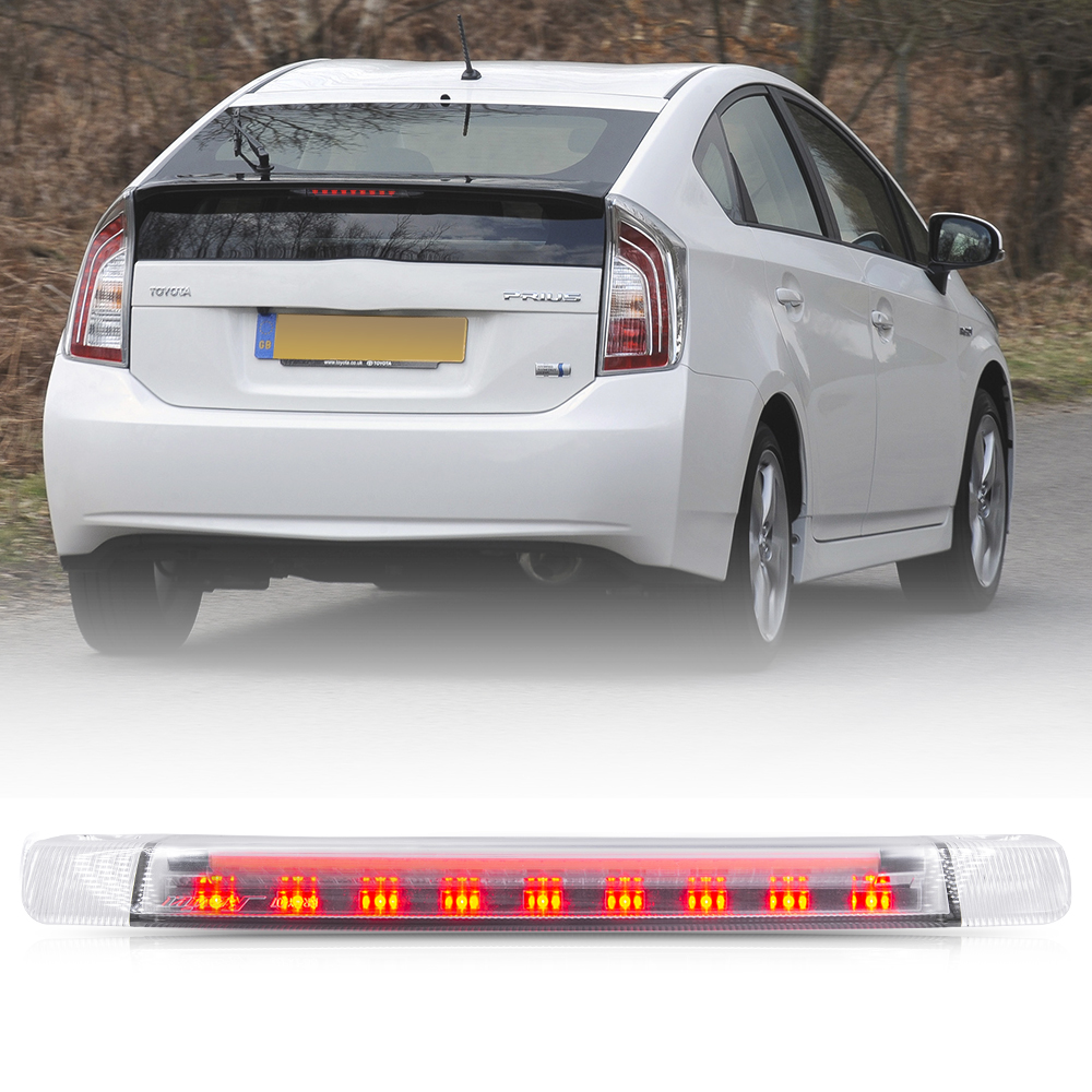 Rote dritte LED-Bremsleuchte + weiße LED-Fahrlaufleuchte für Toyota Prius Hybrid Alpha Aqua(C) 4Runner Hochmontierte Bremsleuchte