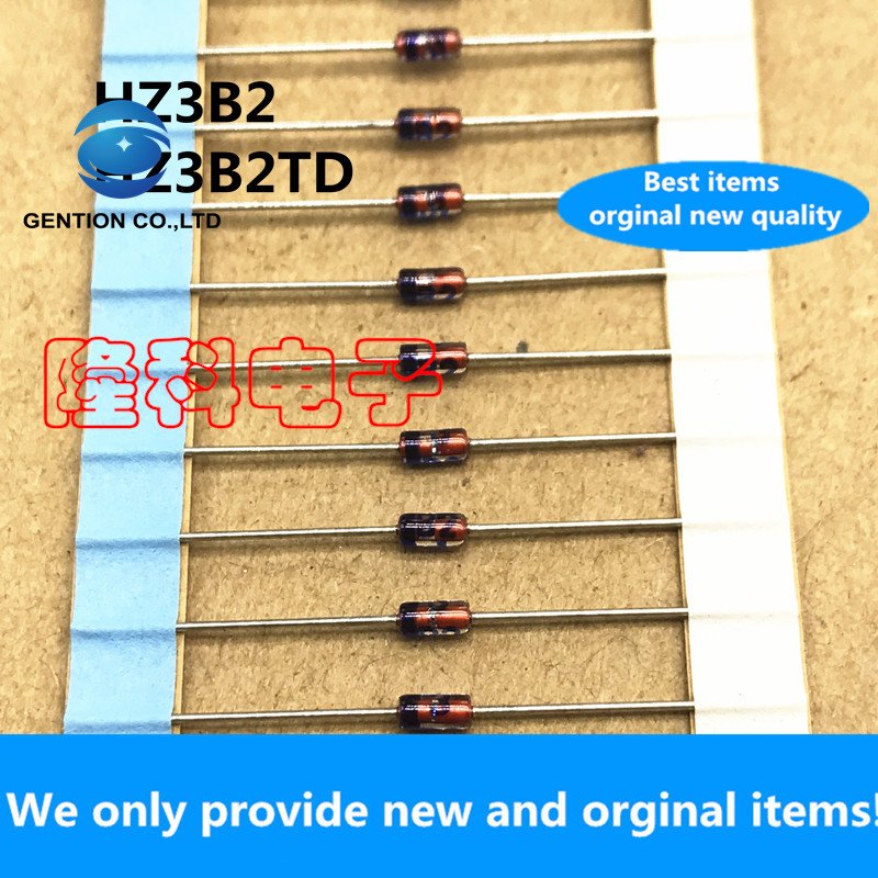 Tubo regulador HZ3B2, 30 piezas, 100% nuevo, original, 3V, 2,9 V, 3,1 V, DO-35, importado de Japón, HZ3B2TD, 0,5 W, en stock, foto real