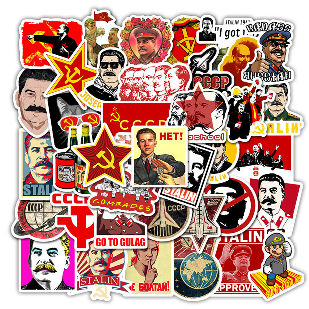 10/30/50 Con Stalin Liên Xô Đồ Bộ Miếng Dán Trẻ Em Hành Lý Ván Trượt Cổ Điển Đồ Chơi Laptop Lịch Sử Dòng Cccp Miếng Dán bán Buôn