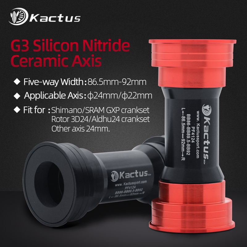 KACTUS บอททอม แบรัคเก็ต PF4124 BB86 BB92 ใช้ได้กับ Shimano/SRAM GXP Pressfit 41 ความกว้าง 86.5-92  ลูกปืนเซรามิก 24 มม. อะไหล่จักรยาน