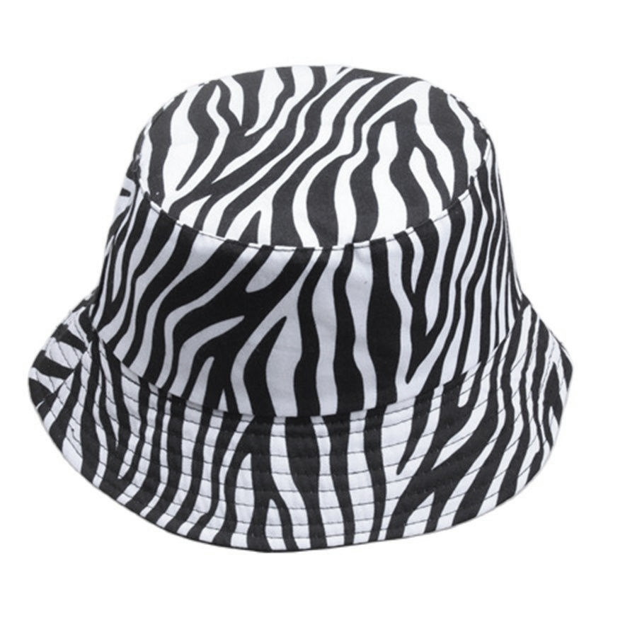 Berretti da pescatore in cotone Unisex in stile coreano giapponese modello Zebra estate all'aperto cappello a secchiello Panama a prova di sole moda giovanile F106