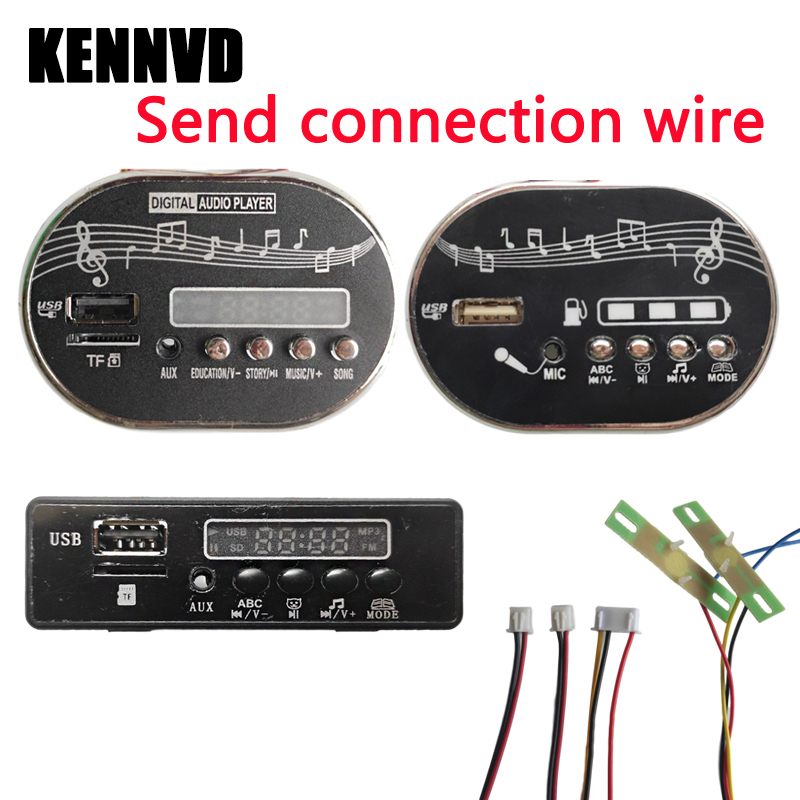 6V 12V Kinder elektrische Fahrt auf Auto MP3-Musikmodul Chip mit Start Sound Lautsprecher Spannungsanzeige USB-Flash-Speicherwiedergabe