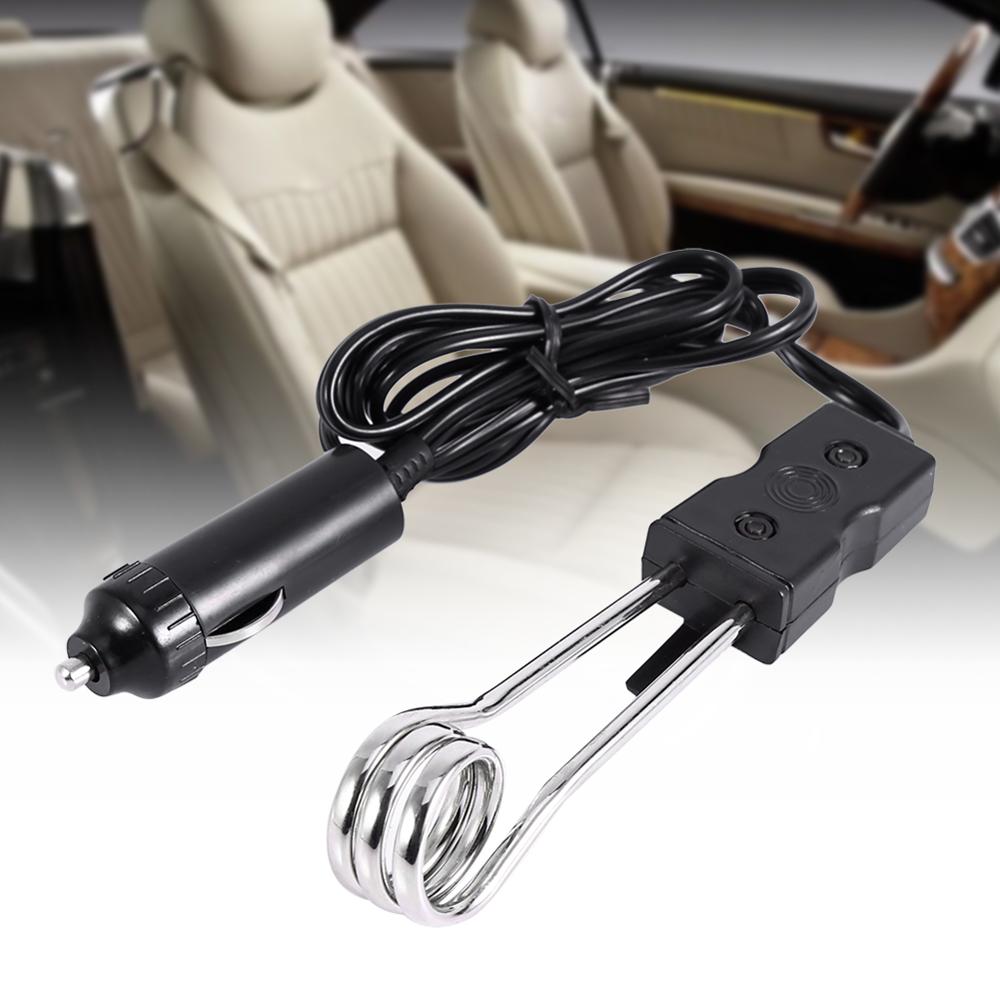 Mini calentador de agua eléctrico, varilla de calentamiento de agua instantánea por inmersión, calentador de caldera de agua caliente portátil para coche de 12V/24V