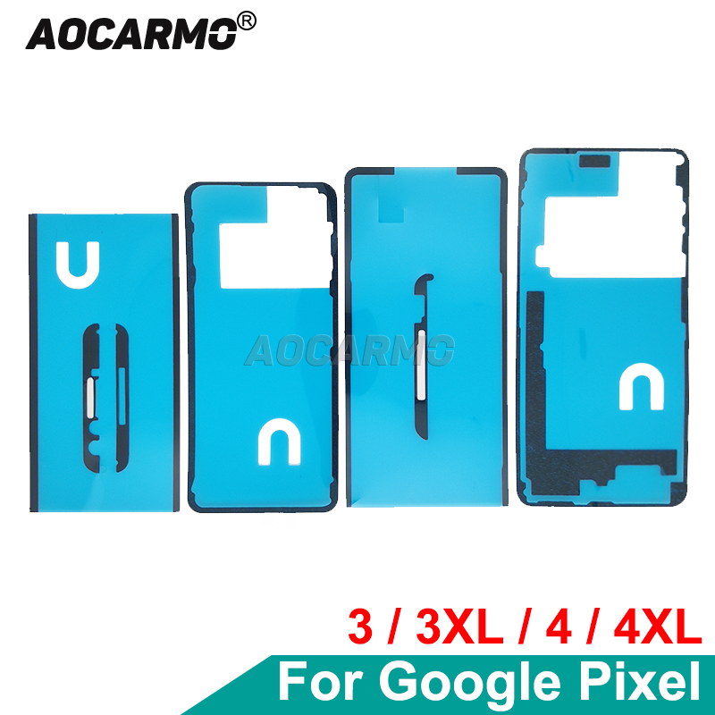 Aocarmo Do Google Pixel 2 3 4 XL 5 5a 6 Pro Ekran LCD Naklejka Wyświetlacza Przednia Środkowa Ramka Tylna Klapka Baterii Klej