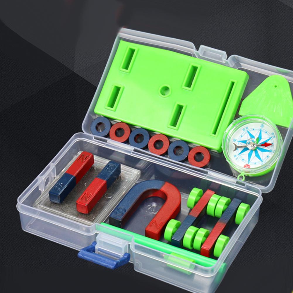 Physik DIY Bar Ring Hufeisen Kompass Magnete Set Wissenschaft Experiment Werkzeug Kinder Spielzeug Lehrmittel