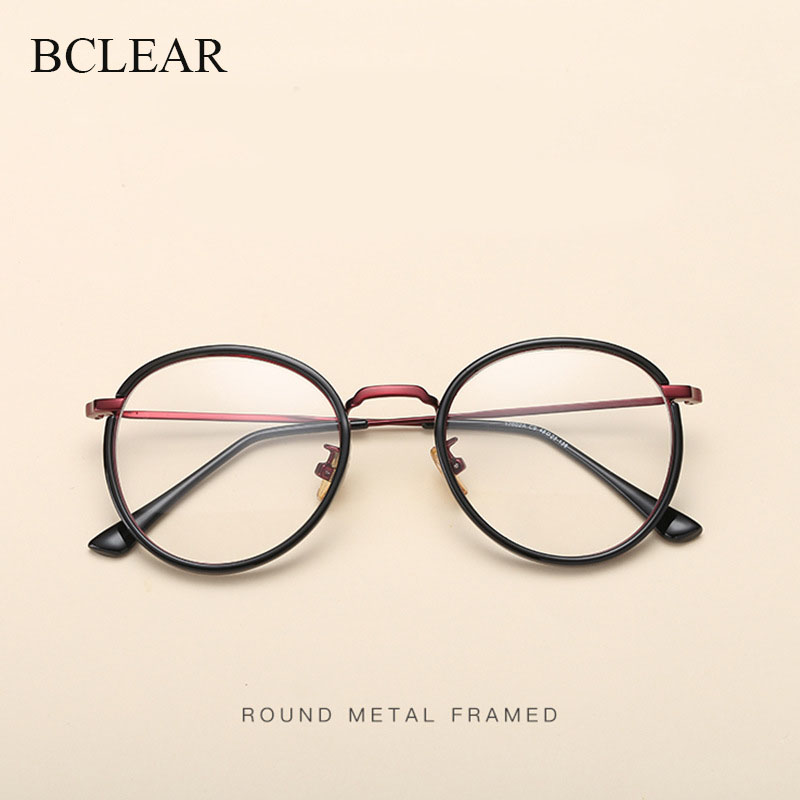 BCLEAR Lega TR90 Occhiali Telaio Uomini Ultraleggeri Donne Vintage Rotonda Occhiali Da Vista Retro Montatura Ottica Occhiali 2019 Nuovo