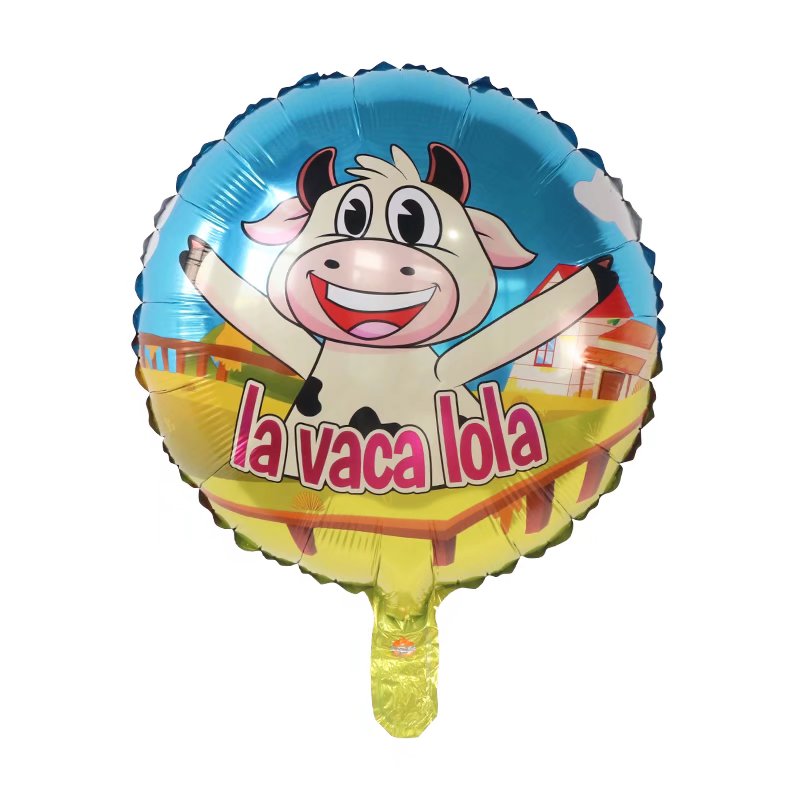 10 pçs 18 polegada dos desenhos animados fazenda animal lola a folha de vaca balões chuveiro do bebê crianças decorações festa aniversário brinquedo hélio globos
