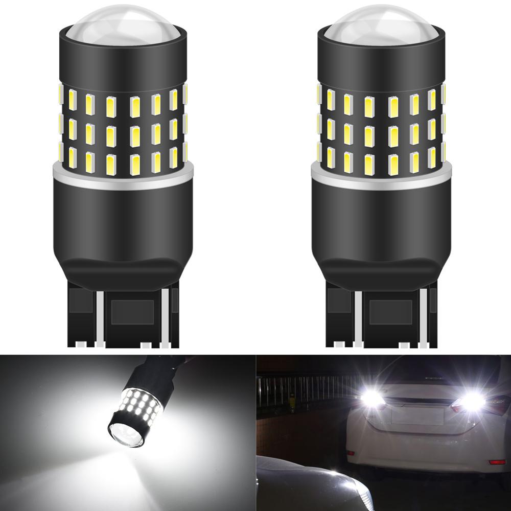 Katur 2x T20 7443 Bohlam Lampu Mobil LED Digunakan untuk Lampu Belakang Rem Berhenti Lampu Led Merah 12V T20 Ukuran W21/5W W3 X 16q Dasar untuk Fungsi DRL