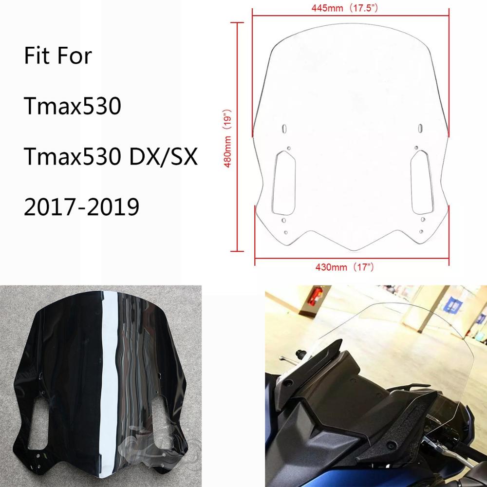 Apto para 2017 - 2021 tmax560 tmax530 dx sx motocicleta 48cm de altura pára-brisas xp 530 tmax 530 t-max 530 2018 tmax 560