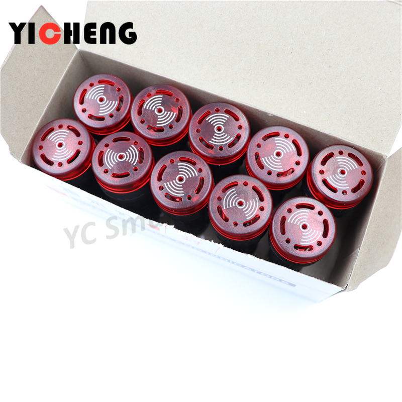 10 pièces rouge vert jaune LED flash indicateur d'alarme signal lumineux lampe Flash buzzer DC 12 V 24 V AC 110 V 220 V 22mm AD16