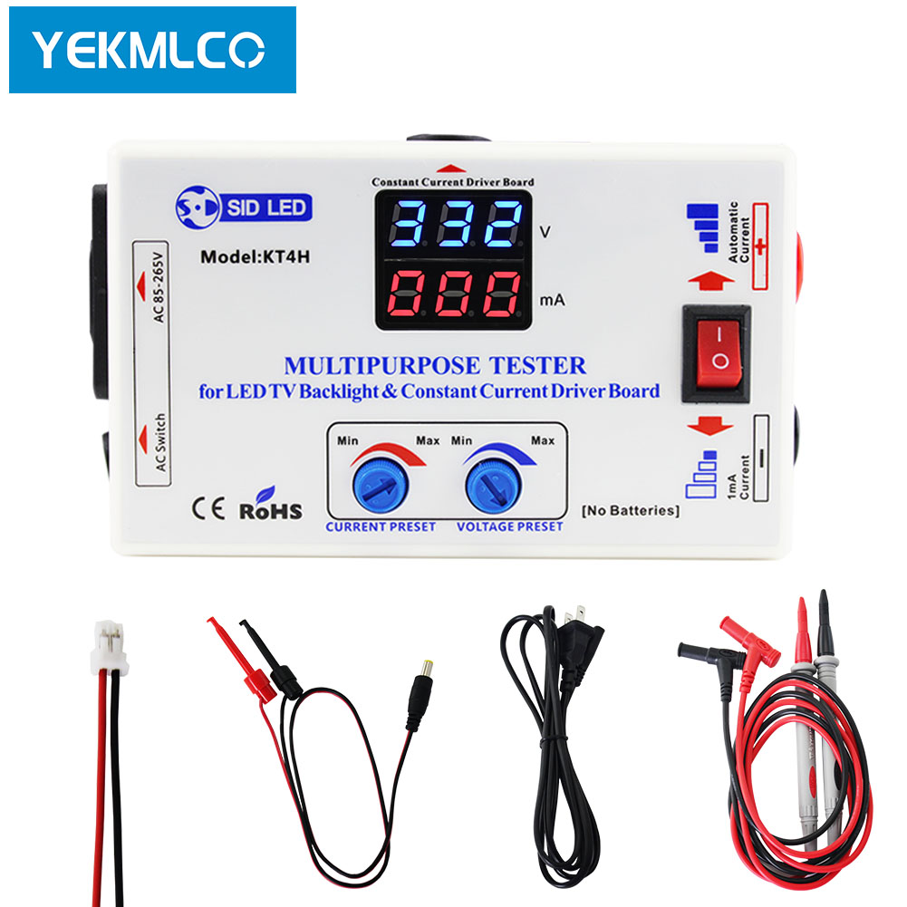 YEKMLCO KT4H 0-330V probador de retroiluminación de TV LED ajuste inteligente ajuste Manual de voltaje placa controladora de corriente constante reparación cuenta LED