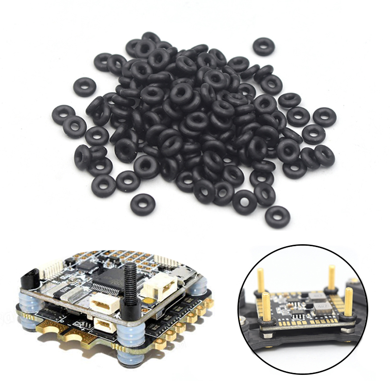 50 stücke M2 M3 O form Silikon Gummi Scheibe Stoßdämpfung Anti Vibration Dämpfung Für F3 F4 Flytower Flight Controller RC Drone