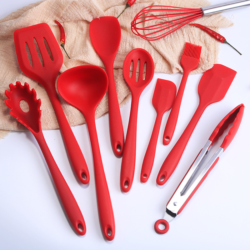 1 Buah Peralatan Dapur Silikon Anti-lengket Peralatan Dapur Alat Memasak BBQ Sendok Spatula Sendok Pengocok Telur Alat Bar Aksesori