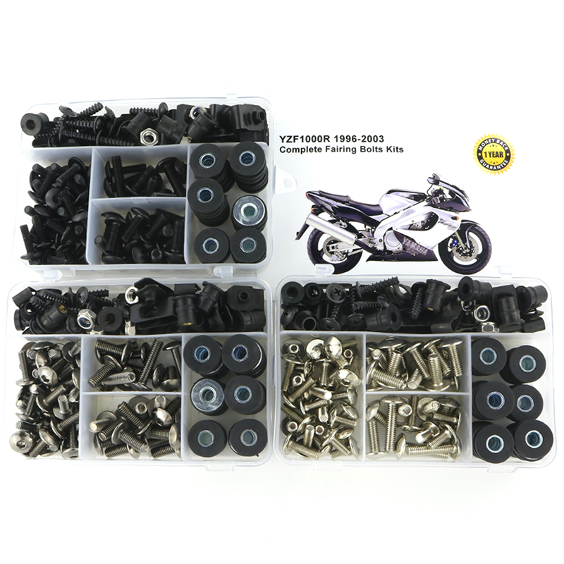 Misura Per Yamaha YZF1000R 1996-2003 Kit bulloni carenatura completa bulloni di copertura moto carenatura completa clip dadi viti in acciaio