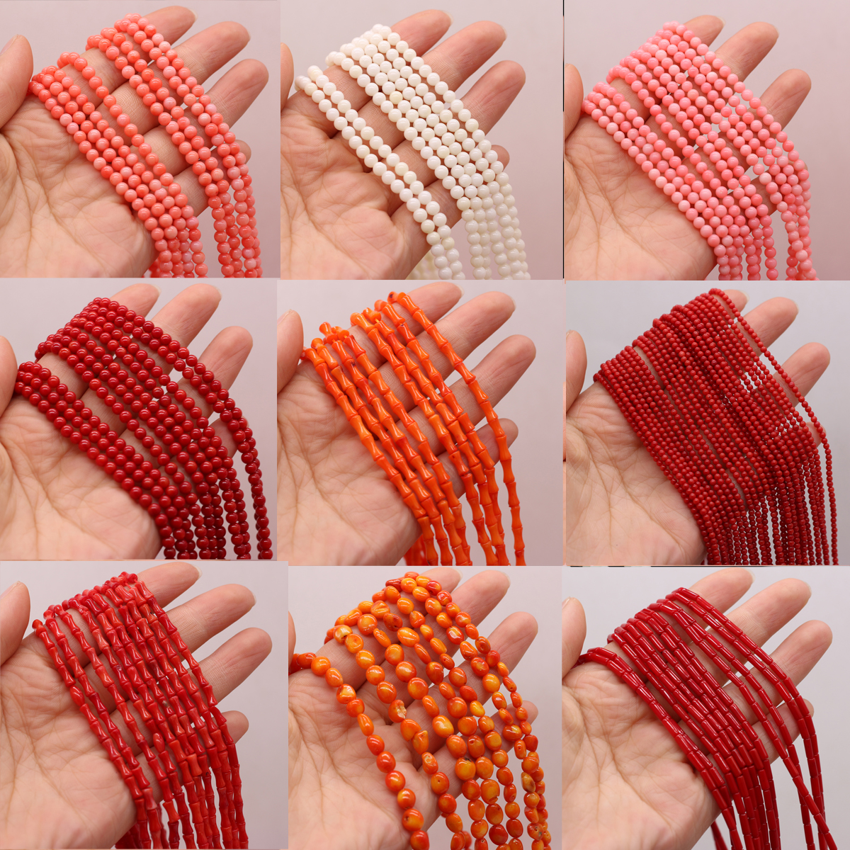 Natural Coral Beads Different Shapes Mix-Color Coral Loose Exquisite Beaded for Jewelry Making DIY Bracelet Necklace Accessories