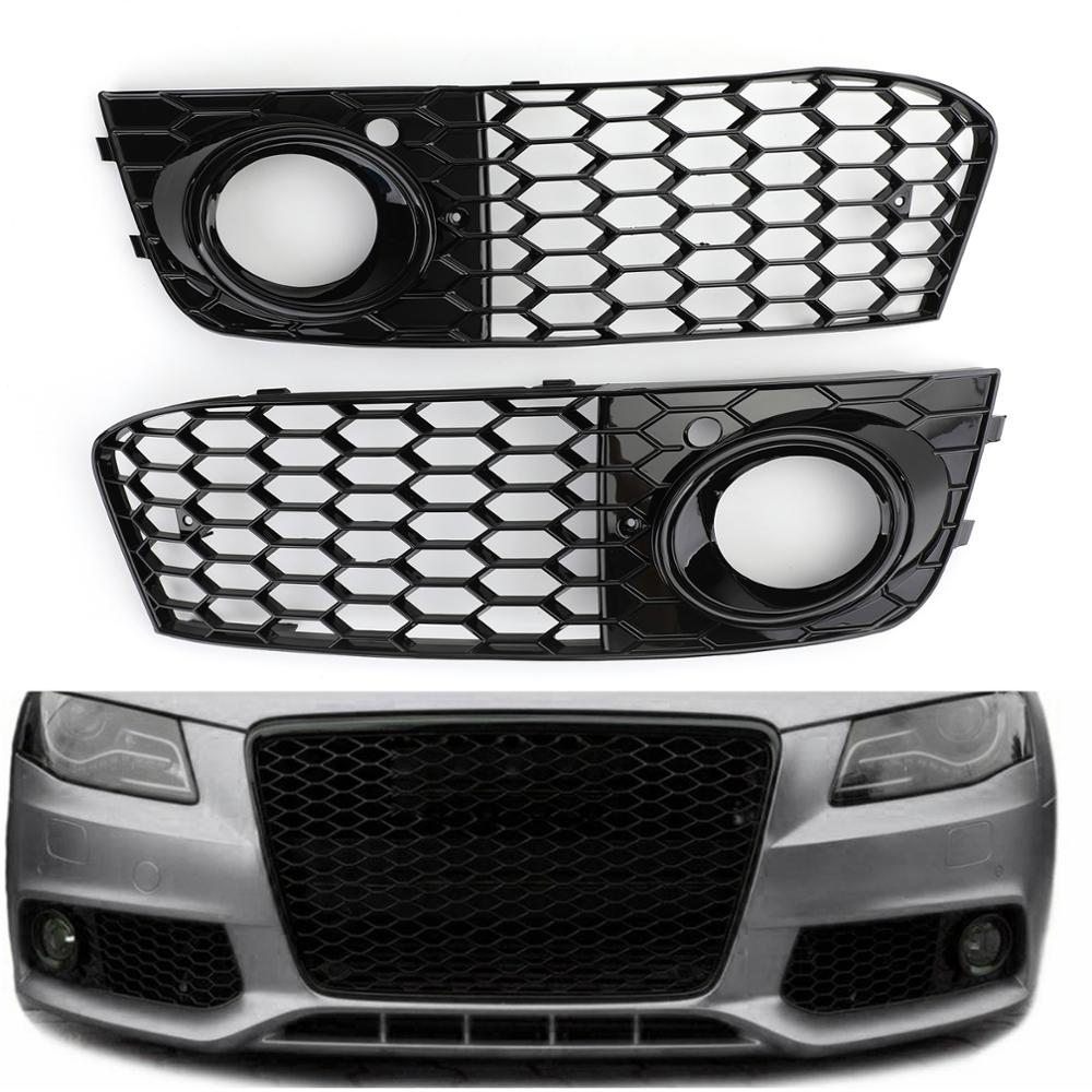 Voor Audi A4 B8 RS4 2009 2010 2011 2012 Honingraat Mesh Mistlamp Open Vent A4 Grille Intake Cover 8KD807682 8KD807681 Grill Onderdelen