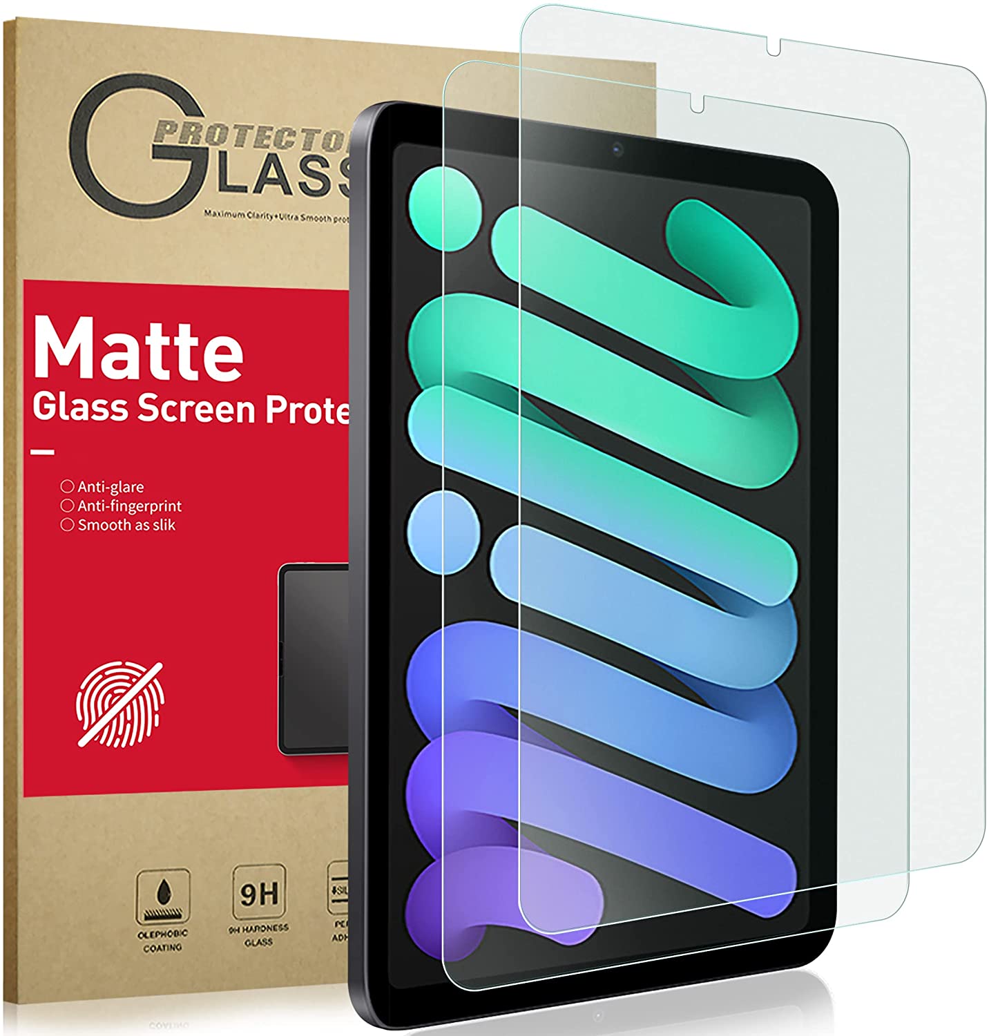 2 Paket Pelindung Layar Kaca Tempered Matte 9H Dirancang untuk iPad Mini 7th(A17 Pro) 2024, Anti-Silau & Anti-Sidik Jari/Bebas Gelembung