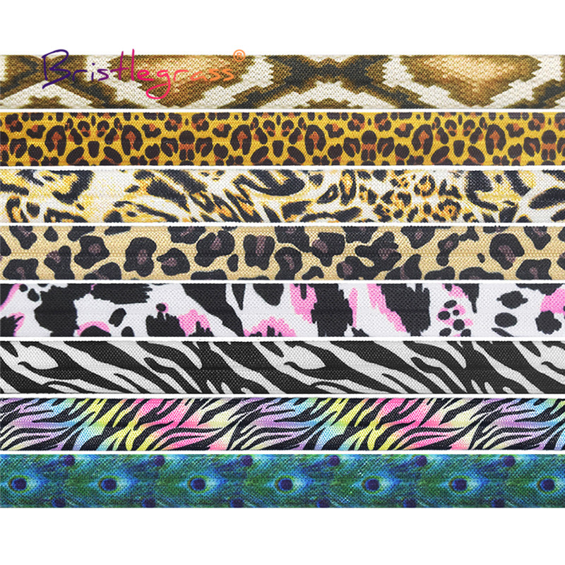 BRISTLEGRASS-corona de encaje con estampado de leopardo, 2, 5, 10 yardas, 5/8 pulgadas, 15mm, banda elástica de licra, cinta para el pelo, adorno de costura accesorios de costura correas para bolsos bies para costura