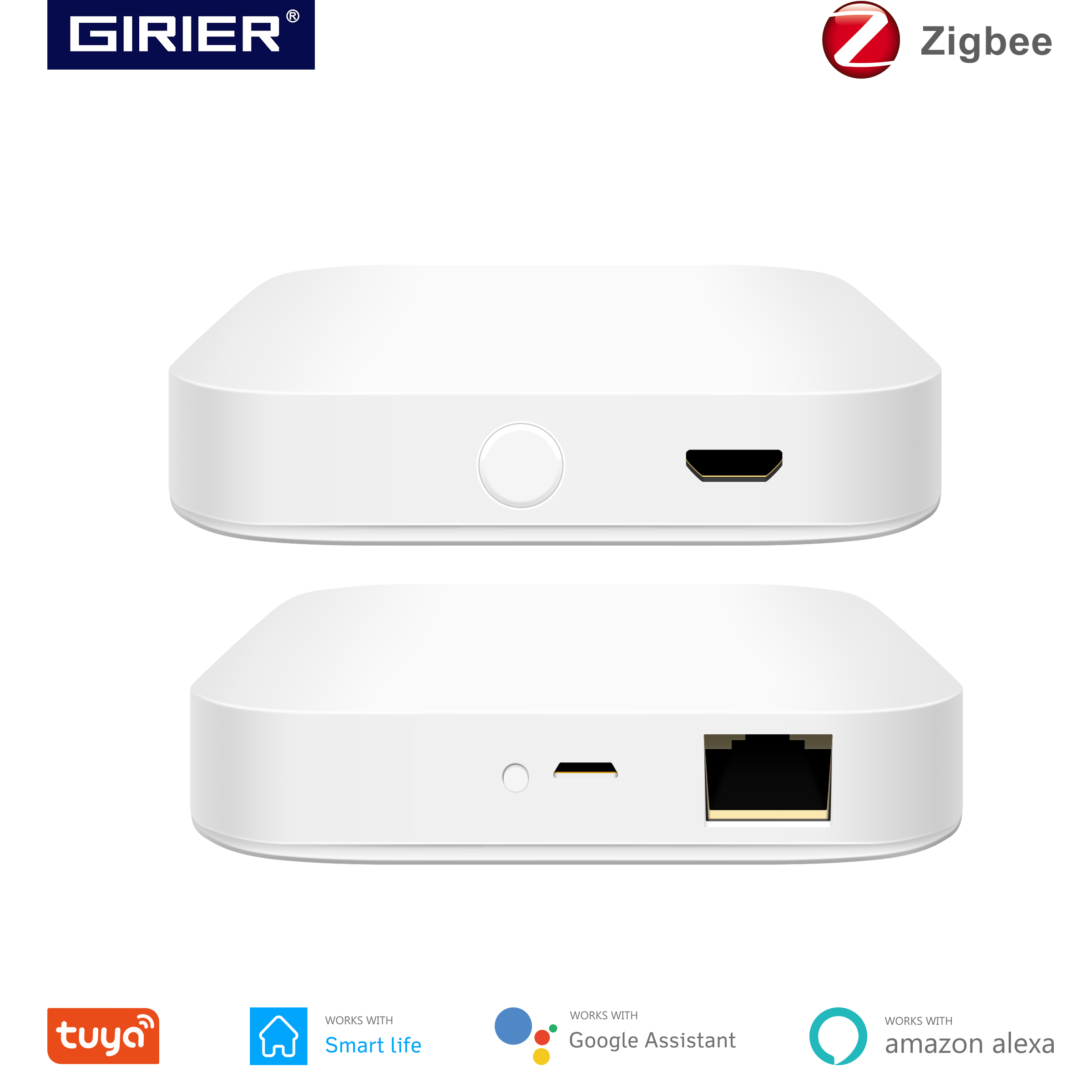 Tuya ZigBee 3.0 Smart Hub, bezprzewodowy/przewodowy mostek bramy dla aplikacji z pilotem, współpracuje z Alexa Google Home Assistant