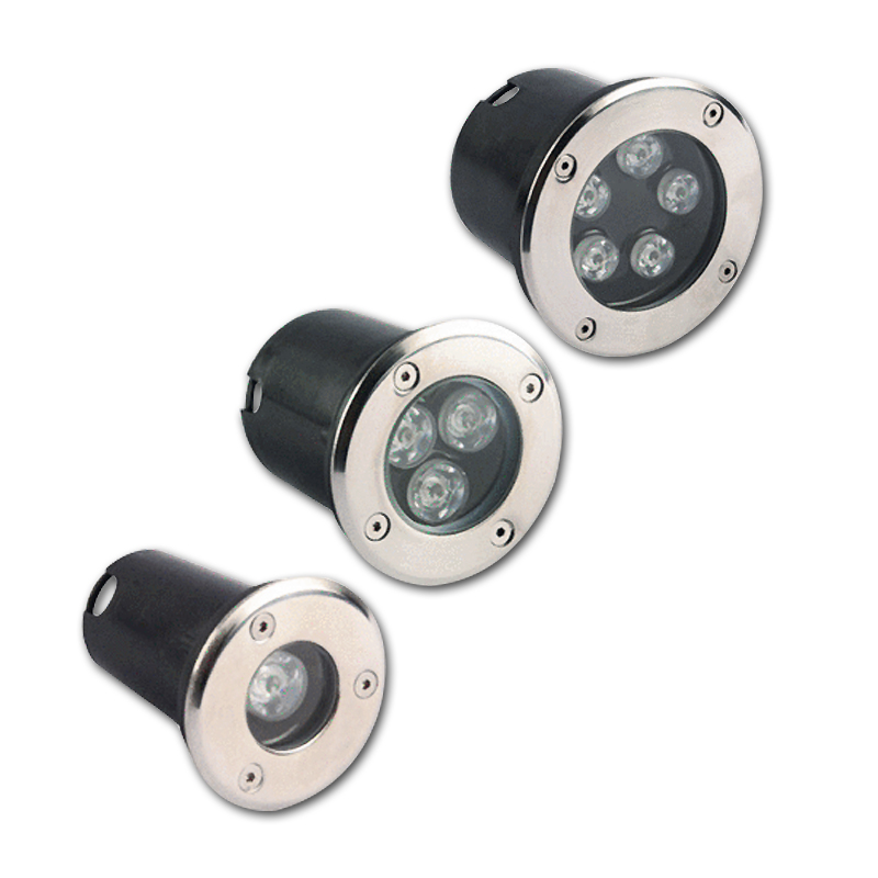 À prova dwaterproof água conduziu a luz jardim lâmpadas subterrâneas 3w 5 7 9 ip68 ao ar livre enterrado caminho ponto recesso iluminação à terra 85-265v dc12v