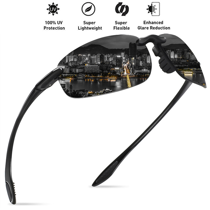 JULI แว่นตากันแดดกีฬาสําหรับผู้ชายผู้หญิง TR90 Rimless กรอบ UV400 สําหรับขี่จักรยานวิ่งตกปลาเบสบอลขับรถ 8001