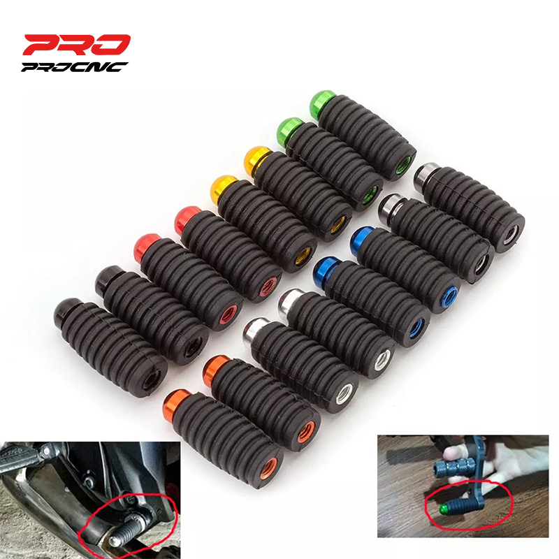 สำหรับYamaha YZF R125 R 125 2008 - 2013 2013 2012 2009 2010 CNC 6MMรถจักรยานยนต์Footrests Footpegsพักเท้าเหยียบด้านหลัง
