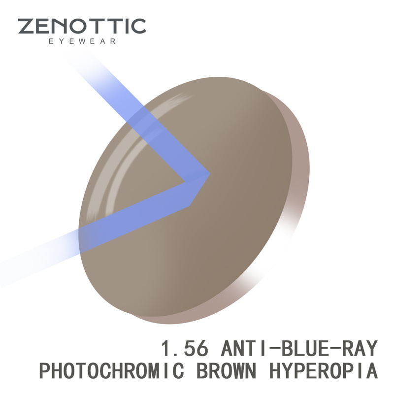 ZENOTTIC-lentes graduadas para miopía e hipermetropía, lentes fotocromáticas antirayos azules, solo juntas, 1,56/1,61/1,67 Cr-39