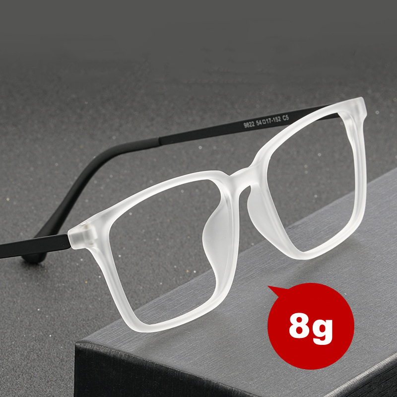 Ultraleicht TR90 Brille Rahmen Reinem Titan Myopie Gläser Männer Komfortable Retro Quadrat Große Größe Optische Brillen Rahmen 9822