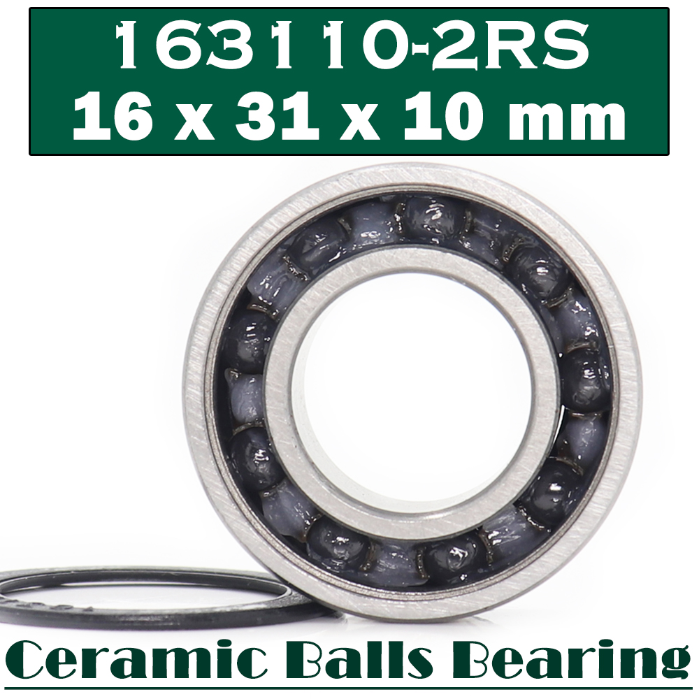 163110 Bantalan Keramik Hibrida 16*31*10 Mm (1 PC) Suku Cadang Braket Bawah Sepeda 163110RS Si3N4 Bantalan Bola 163110-2RS