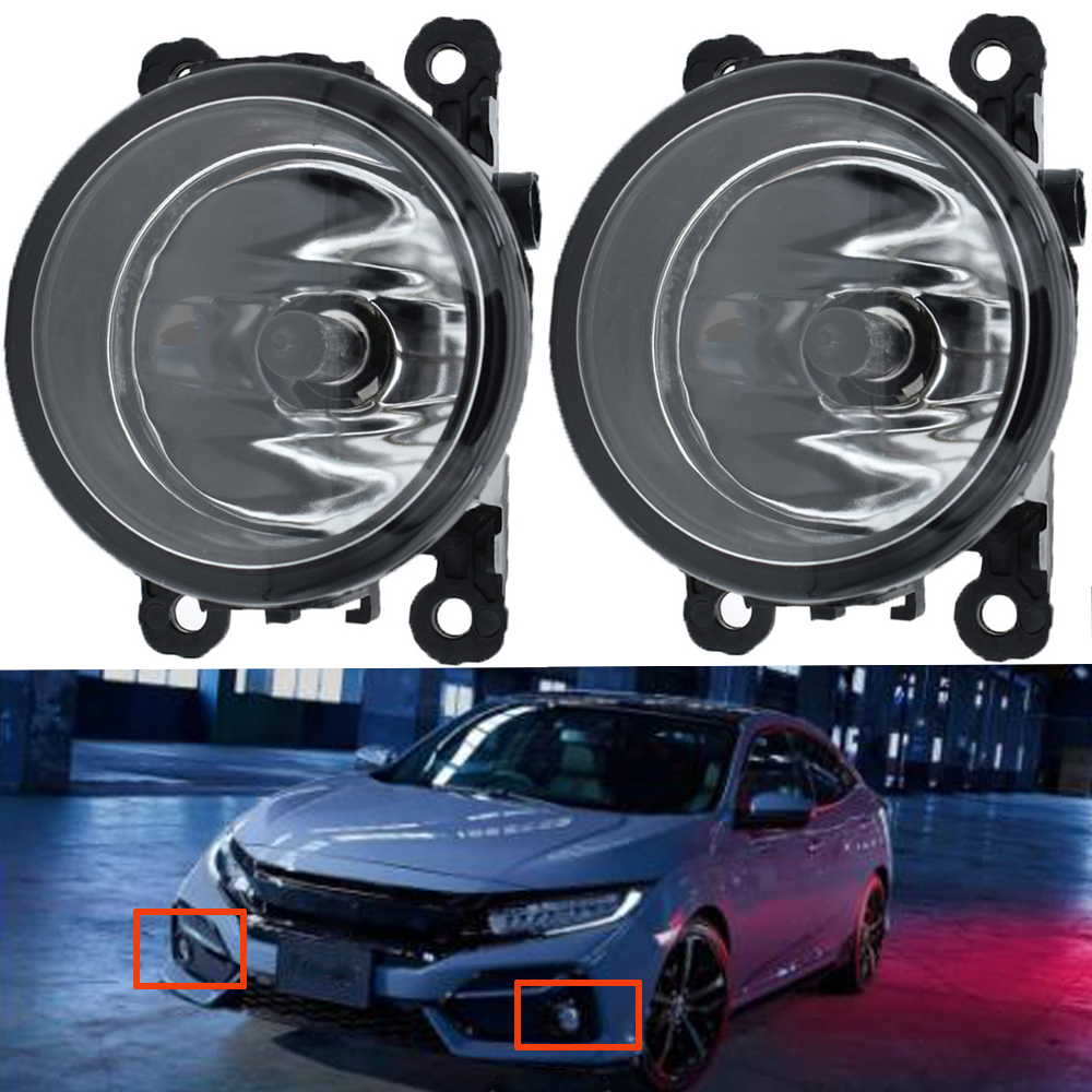 2 SZT./ZESTAW Przednie Światła Przeciwmgielne LED do Zderzaka Samochodowego Honda CIVIC Hatchback 2016 2017 2018 2019 2020